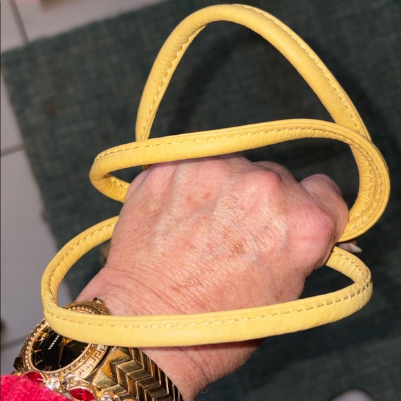 Fossil Crossbody Bag genuine leather
Yellow/mustard color front lock detail NWOT - Picture 7 of 17